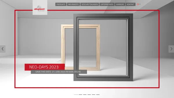 Website Screenshot: Aluplast Fensterprofilsysteme - aluplast - Spezialist für Kunststofffenster & -türen - aluplast - Date: 2023-06-22 12:13:08