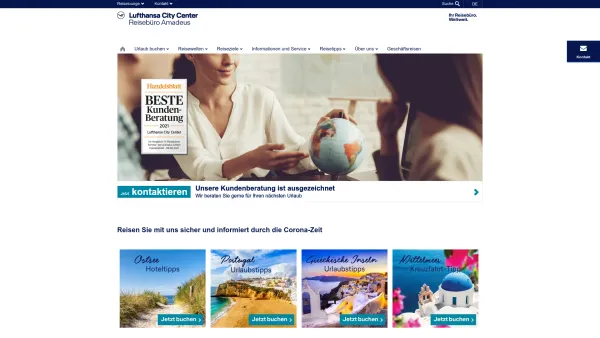 Website Screenshot: des Reisebüro Amadeus Salzburg - Günstig Urlaub buchen | Lufthansa City Center - Date: 2023-06-15 16:02:34