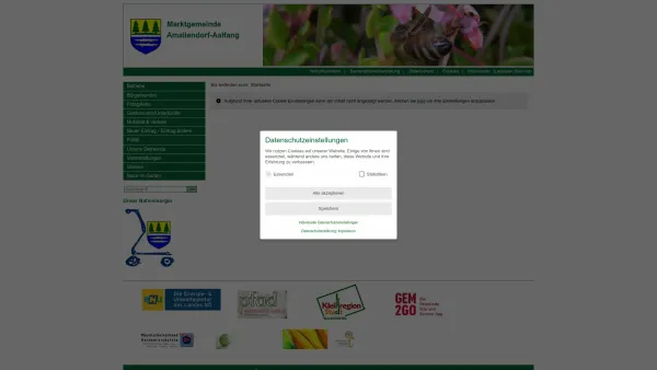 Website Screenshot: Gemeindeamt Marktgemeinde Amaliendorf - Amaliendorf-Aalfang - GEM2GO WEB - Startseite - Date: 2023-06-22 12:13:08