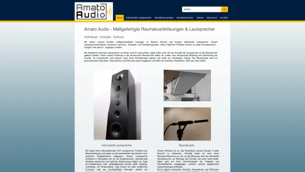 Website Screenshot: Amato Audio e.U. - Lautsprecher & Raumakustik | Amato Audio - Date: 2023-06-22 12:13:08