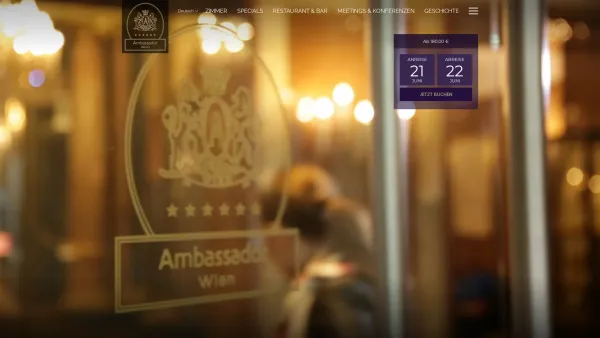 Website Screenshot: Hotel Ambassador - Hotel Wien Österreich - Hotel Ambassador - Luxushotel Wien - Date: 2023-06-22 12:13:08