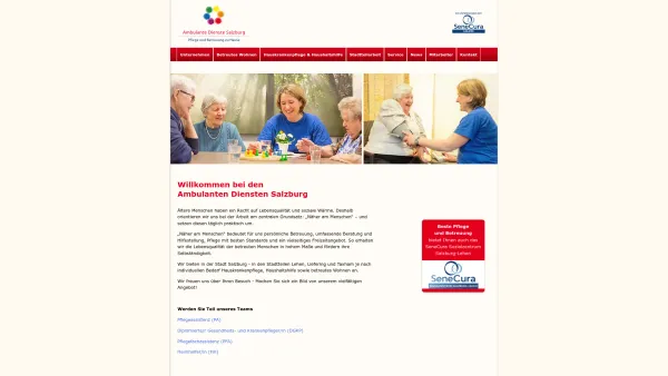 Website Screenshot: Ambulante Dienste Salzburg - Ambulante Dienste Salzburg - Herzlich willkommen - Date: 2023-06-22 15:02:29