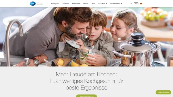 Website Screenshot: AMC International - AMC Deutschland: Premium Kochgeschirr & Kochevents - AMC - Date: 2023-06-26 10:26:05