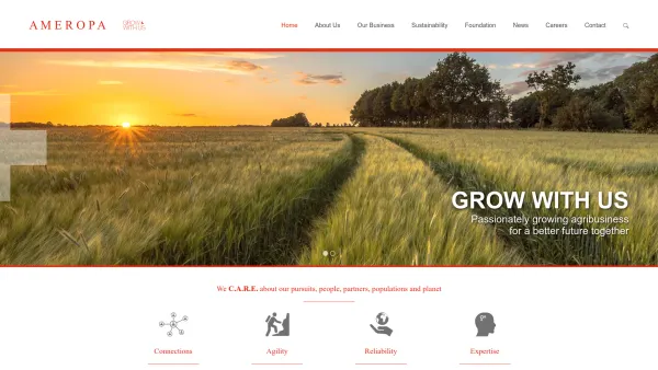 Website Screenshot: Ameropa Gesellschaft m.b.H. - Ameropa: Home - An international agri-business with activities that span the food supply chain - Date: 2023-06-22 15:02:30