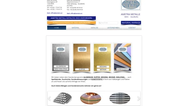 Website Screenshot: Ametra Metalle - HOME | ametra - Date: 2023-06-22 15:02:30