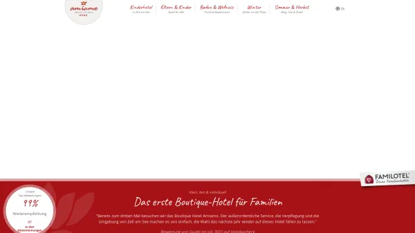 Website Screenshot: amiamo Familotel Zell am See - Familotel amiamo > Kinderhotel Zell am See - Date: 2023-06-14 10:38:44