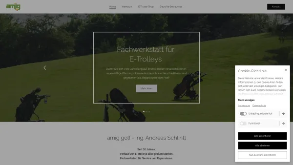 Website Screenshot: amig golf  Ing. Andreas Schlintl - Home | amig golf - Date: 2023-06-14 10:38:24