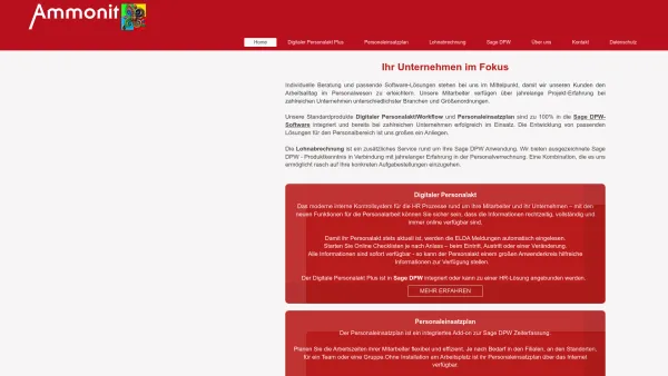 Website Screenshot: Ammonit EDV Consulting GmbH - Ammonit EDV Consulting GmbH - Startseite - Date: 2023-06-14 10:47:02