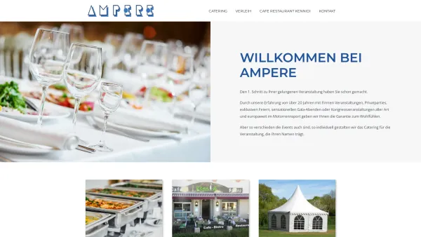 Website Screenshot: Restaurant Einkehr - AMPERE – Catering, Verleih, Cafe Bistro Kennidi & Flugplatzrestaurant - Date: 2023-06-15 16:02:34