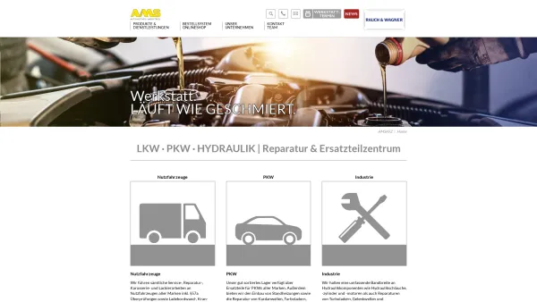 Website Screenshot: www.amskfz.at --AMS Auto u. Motoren-Service GmbH Rauch Wagner GmbH www.rauchwagner.at - Home - AMSKFZ - Date: 2023-06-14 10:38:44