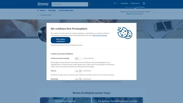 Website Screenshot: Selbständige Amway Geschäftspartnerin
Marianne Kreidl - Persönliche Seite - Date: 2023-06-15 16:02:34