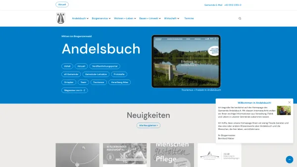 Website Screenshot: Andelsbuch Online. Die Gemeinde Andelsbuch Bregenzerwald. Austria Vorarlberg Urlaub Niedere - Gemeinde Andelsbuch - Date: 2023-06-22 12:13:08