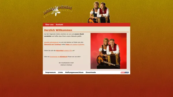 Website Screenshot: DUO ANDREA & ANDREAS - Info - Duo Andrea & Andreas - Date: 2023-06-22 12:13:08