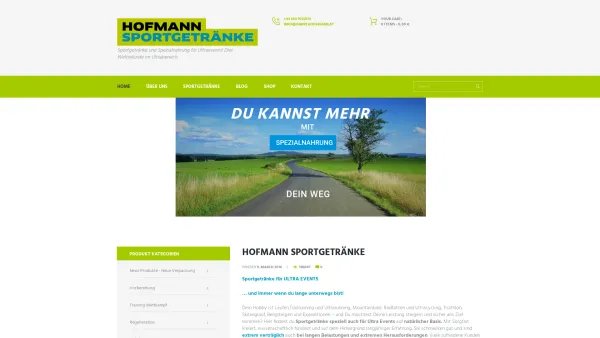 Website Screenshot: Hofmann Andrea
HOFMANN Training Beratung, HOFMANN Sportgetränke - Sportgetränke auf natürlicher Basis mit sehr guter Verträglichkeit - Date: 2023-06-22 12:13:08