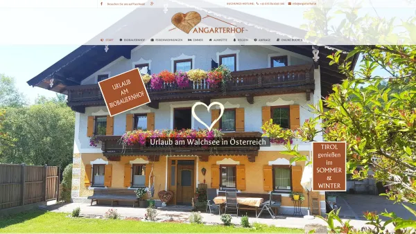 Website Screenshot: Ferienwohnungen Angarterhof am Walchsee - ▷ Urlaub ⇒ Ferienwohnung am Walchsee - Angarterhof - Date: 2023-06-22 12:13:08