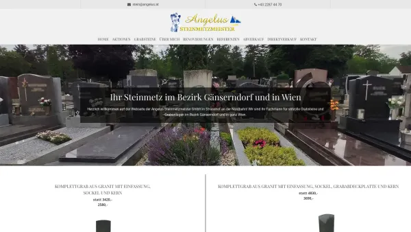 Website Screenshot: Angelus Steinmetzmeister GmbH - Steinmetz im Bezirk Gänserndorf und Wien | Angelus Steinmetzmeister GmbH - Date: 2023-06-22 12:13:08