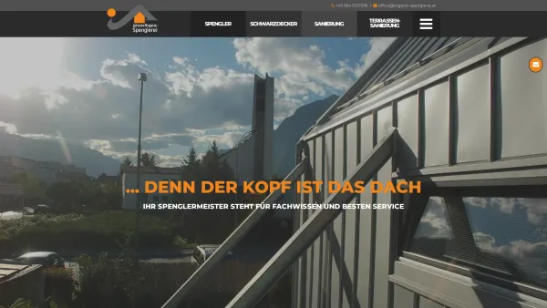 Website Screenshot: Johann Angerer Spenglerei - Angerer - die Spenglerei aus Innsbruck in Tirol - Date: 2023-06-14 10:47:02