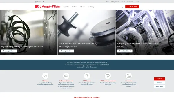 Website Screenshot: Angst + Pfister Ges.m.b.H. - Angst+Pfister | Your Partner for Supplying Industrial Components - Date: 2023-06-14 10:38:44
