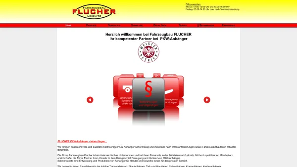 Website Screenshot: Albin Flucher, Fahrzeugbau - Fahrzeugbau Flucher - Date: 2023-06-14 10:47:02