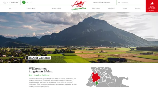 Website Screenshot: Verkehrsverein Anif  Gästeservice Anif  Salzburgs grüner Süden - Home - Anif - Date: 2023-06-22 12:13:09