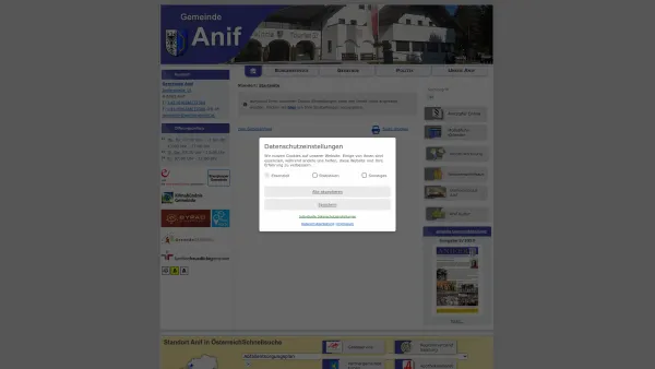 Website Screenshot: Gemeinde Anif RiS-Kommunal - Anif - GEM2GO WEB - Startseite - Date: 2023-06-22 12:13:09