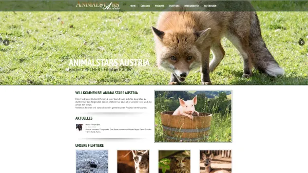 Website Screenshot: Animalstars-Austria - Animalstars – Tiertrainer Herbert Pecher – Animalstars.at - Date: 2023-06-22 12:13:09