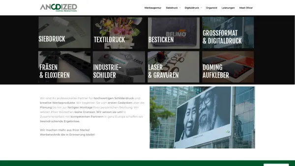 Website Screenshot: od anodized e.U. - Werbeagentur - Anodized Custom Production - Date: 2023-06-22 15:00:05