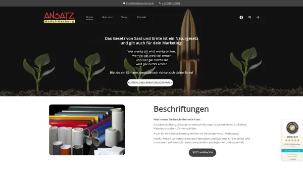 Website Screenshot: ANSATZ Modul Werbung Ing. Christian Schott  - ANSATZ Modul Werbung - Date: 2023-06-22 15:00:05