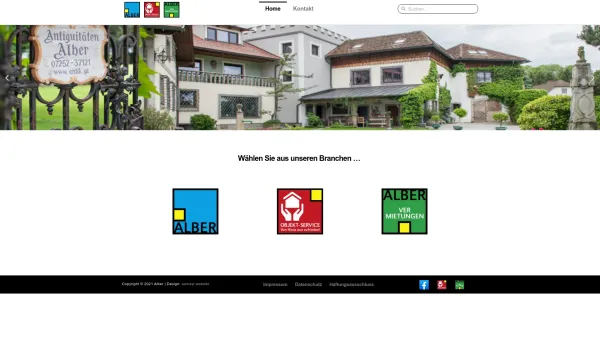 Website Screenshot: Antiquitäten und Volkskunst Martin Alber - Alber | Immobilien - Antik - Objektservice | Steyr - Haidershofen - Date: 2023-06-15 16:02:34