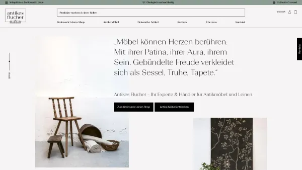 Website Screenshot: Antikes Flucher - Startseite | Antikes Flucher - Date: 2023-06-22 15:00:05