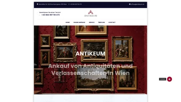 Website Screenshot: Antikeum Altwaren und Antiquitäten Antik Ankauf in Wien - Antik Ankauf von Antiquitäten Antikeum Verlassenschaften Wien - Date: 2023-06-15 16:02:34