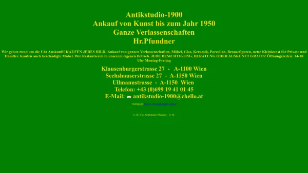 Website Screenshot: Antikstudio - Antikstudio-1900 - www.atikstudio-1900.at - Date: 2023-06-14 10:47:02