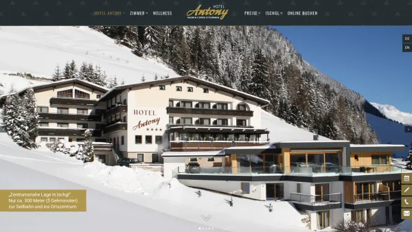 Website Screenshot: Hotel Antony - Hotel Antony in Ischgl, Zimmer für Ihren Urlaub in Ischgl - Date: 2023-06-22 15:00:05