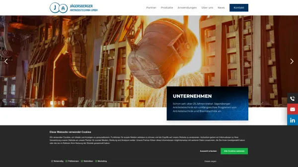 Website Screenshot: Jägersberger Antriebstechnik GmbH - Jägersberger Antriebstechnik - Ihr Erfolg ist unser Antrieb - Date: 2023-06-22 15:00:05