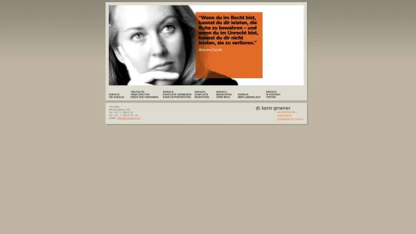 Website Screenshot: Frau Dr. KarGmeiner Anwältin - Dr. Karin Gmeiner - Home - Date: 2023-06-22 15:00:05