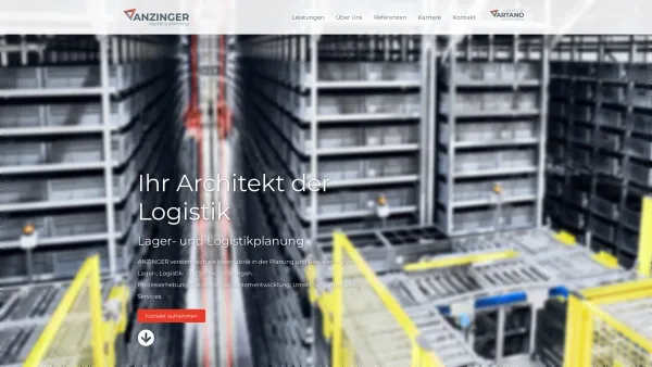 Website Screenshot: ANZINGER Logistik GmbH - ANZINGER Logistik – Lager- und Logistikplanung - Date: 2023-06-22 12:13:09