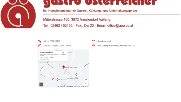 Website Screenshot: Österreicher Alfred Gastronomie-Kühlgeräte - Home - Date: 2023-06-22 12:13:09