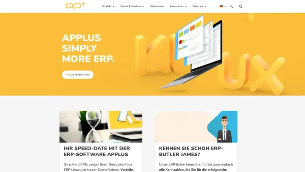 Website Screenshot: AP GmbH - ERP-Software für den Mittelstand | APplus 7.1 - Date: 2023-06-15 16:02:34