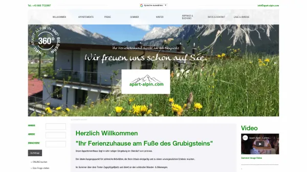 Website Screenshot: Apart Alpin - Appartementhaus - Apart Alpin - Date: 2023-06-22 12:13:09