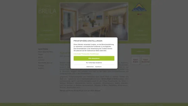 Website Screenshot: Appartements Breila - Appartementhaus Breila  - Apart Matschöl in Serfaus - Date: 2023-06-15 16:02:34