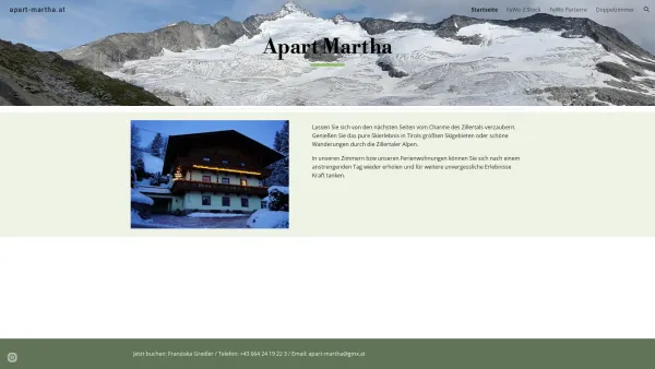 Website Screenshot: Firma Appartements-Martha - apart-martha.at - Date: 2023-06-22 12:13:09