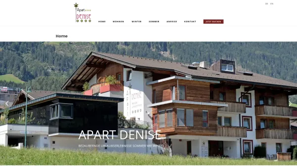 Website Screenshot: APART DENISE*** Fügen Zillertal - Apart Denise – Urlaub im Zillertal - Date: 2023-06-22 12:13:09