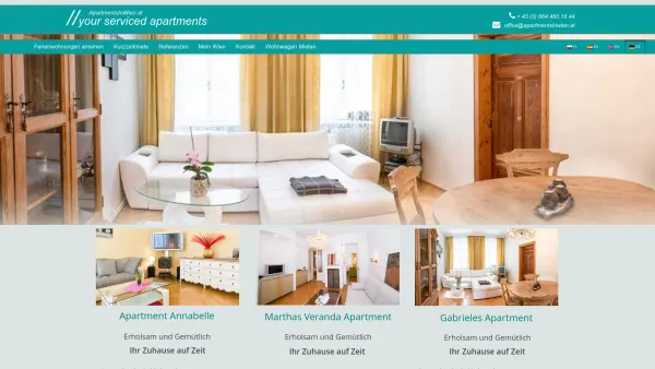 Website Screenshot: Gabriele´s Apartment - Apartments Wien, Ferienwohnung Wien - attraktive Angebote - Date: 2023-06-22 12:13:09