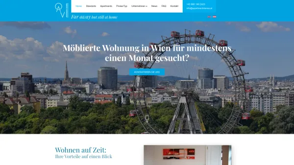 Website Screenshot: Apartment Vienna - Wohnen auf Zeit in Wien | Möblierte Wohnung finden! - Date: 2023-06-15 16:02:34