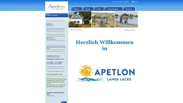 Website Screenshot: Örtlicher Tourismusverband Apetlon an der Langen Lacke Hotels Pensionen Wetter - APETLON - Lange Lacke: Nationalpark Neusiedler See - Date: 2023-06-14 10:47:02