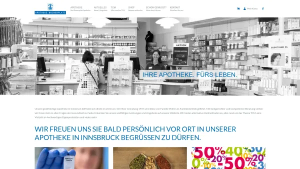 Website Screenshot: Apotheke Boznerplatz - Ihre Apotheke in Innsbruck | Apotheke Boznerplatz - Date: 2023-06-14 10:38:47