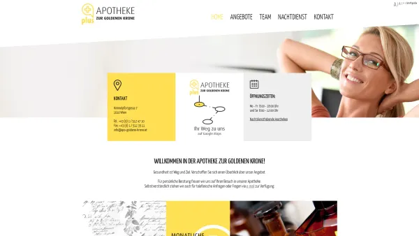 Website Screenshot: Apotheke zur goldenen Krone Anton von Waldheim m/s hosting creative webservices - Zuhause in der Apotheke Zur Goldenen Krone - Home - Date: 2023-06-22 12:13:09
