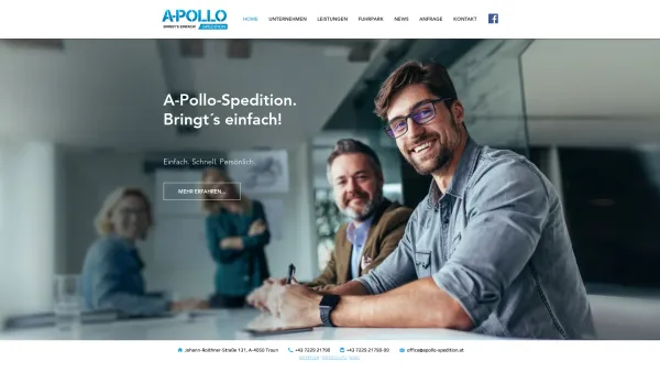 Website Screenshot: A-Pollo Spedition GmbH - Apollo-Spedition - Date: 2023-06-22 12:13:09