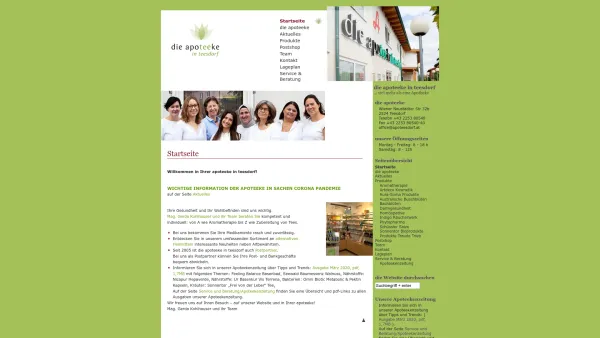 Website Screenshot: Die Apoteeke in Teesdorf Mag.pharm. Kurt Putz der Apotheke Teesdorf - die apoteeke in teesdorf - Date: 2023-06-14 10:38:47