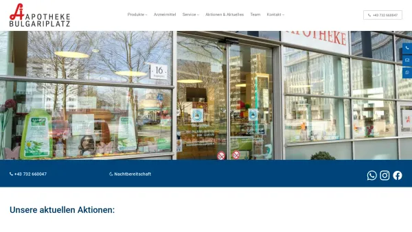 Website Screenshot: Apotheke LIWEST Kabelmedien GmbH - Ihre Apotheke Bulgariplatz im Herzen von Linz - Date: 2023-06-14 10:47:02